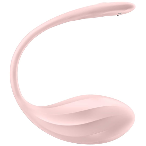 Ribbed Petal Connect App Super Strong Vibration Wearable Vibrator with Remote - Pink