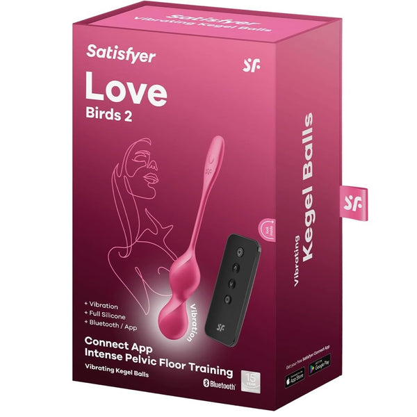 Love Birds 2 Connect App Intense Pelvic Floor Training Vibrating Kegel Balls with Remote