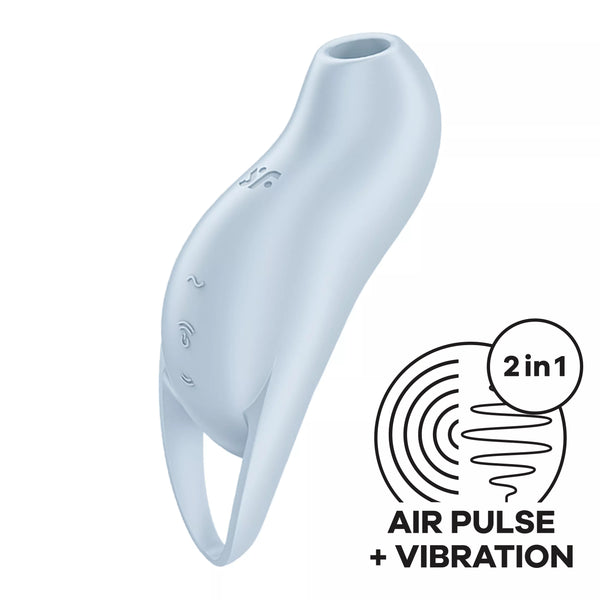 Pocket Pro 1 Double Air-Pulse Vibrator - Light Blue