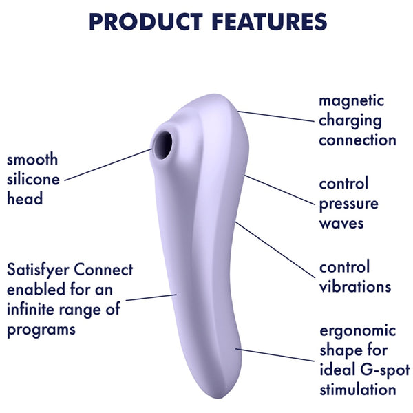 Dual Pleasure Connect App Air Pulse Vibrator