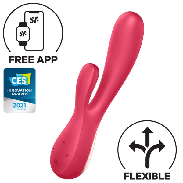 Mono Flex Connect App Vibrator - Red