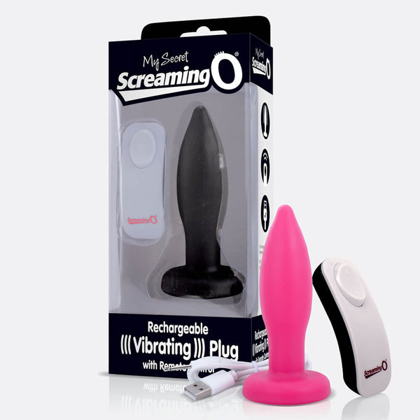 Screaming O My Secret Rechargeable Vibrating Remote Anal Plug (2 Colours Available) - Extreme Toyz Singapore - https://extremetoyz.com.sg - Sex Toys and Lingerie Online Store - Bondage Gear / Vibrators / Electrosex Toys / Wireless Remote Control Vibes / Sexy Lingerie and Role Play / BDSM / Dungeon Furnitures / Dildos and Strap Ons  / Anal and Prostate Massagers / Anal Douche and Cleaning Aide / Delay Sprays and Gels / Lubricants and more...