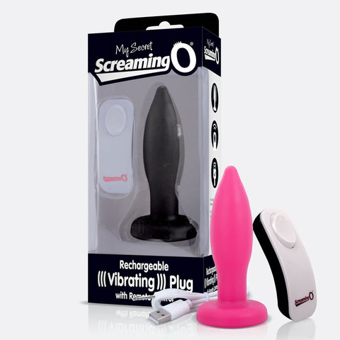 Screaming O My Secret Rechargeable Vibrating Remote Anal Plug (2 Colours Available) - Extreme Toyz Singapore - https://extremetoyz.com.sg - Sex Toys and Lingerie Online Store - Bondage Gear / Vibrators / Electrosex Toys / Wireless Remote Control Vibes / Sexy Lingerie and Role Play / BDSM / Dungeon Furnitures / Dildos and Strap Ons  / Anal and Prostate Massagers / Anal Douche and Cleaning Aide / Delay Sprays and Gels / Lubricants and more...
