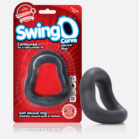 Screaming O SwingO Curve Reversible Cock Ring  (2 Colours Available) - Extreme Toyz Singapore - https://extremetoyz.com.sg - Sex Toys and Lingerie Online Store - Bondage Gear / Vibrators / Electrosex Toys / Wireless Remote Control Vibes / Sexy Lingerie and Role Play / BDSM / Dungeon Furnitures / Dildos and Strap Ons  / Anal and Prostate Massagers / Anal Douche and Cleaning Aide / Delay Sprays and Gels / Lubricants and more...