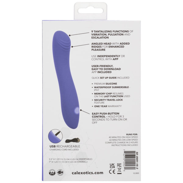 CalExotics Connect Contoured "G" Rechargeable App-Controlled G-Spot Vibrator - Extreme Toyz Singapore - https://extremetoyz.com.sg - Sex Toys and Lingerie Online Store - Bondage Gear / Vibrators / Electrosex Toys / Wireless Remote Control Vibes / Sexy Lingerie and Role Play / BDSM / Dungeon Furnitures / Dildos and Strap Ons &nbsp;/ Anal and Prostate Massagers / Anal Douche and Cleaning Aide / Delay Sprays and Gels / Lubricants and more...