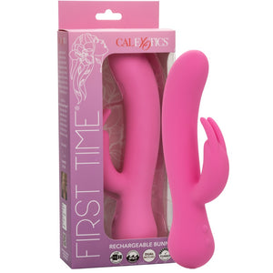 CalExotics First Time Rechargeable Bunny Vibrator - Pink - Extreme Toyz Singapore - https://extremetoyz.com.sg - Sex Toys and Lingerie Online Store - Bondage Gear / Vibrators / Electrosex Toys / Wireless Remote Control Vibes / Sexy Lingerie and Role Play / BDSM / Dungeon Furnitures / Dildos and Strap Ons &nbsp;/ Anal and Prostate Massagers / Anal Douche and Cleaning Aide / Delay Sprays and Gels / Lubricants and more...