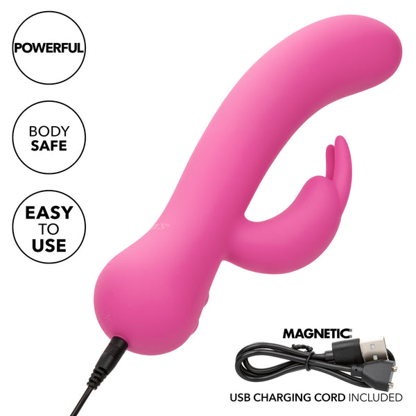 CalExotics First Time Rechargeable Bunny Vibrator - Pink - Extreme Toyz Singapore - https://extremetoyz.com.sg - Sex Toys and Lingerie Online Store - Bondage Gear / Vibrators / Electrosex Toys / Wireless Remote Control Vibes / Sexy Lingerie and Role Play / BDSM / Dungeon Furnitures / Dildos and Strap Ons &nbsp;/ Anal and Prostate Massagers / Anal Douche and Cleaning Aide / Delay Sprays and Gels / Lubricants and more...