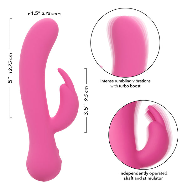 CalExotics First Time Rechargeable Bunny Vibrator - Pink - Extreme Toyz Singapore - https://extremetoyz.com.sg - Sex Toys and Lingerie Online Store - Bondage Gear / Vibrators / Electrosex Toys / Wireless Remote Control Vibes / Sexy Lingerie and Role Play / BDSM / Dungeon Furnitures / Dildos and Strap Ons &nbsp;/ Anal and Prostate Massagers / Anal Douche and Cleaning Aide / Delay Sprays and Gels / Lubricants and more...