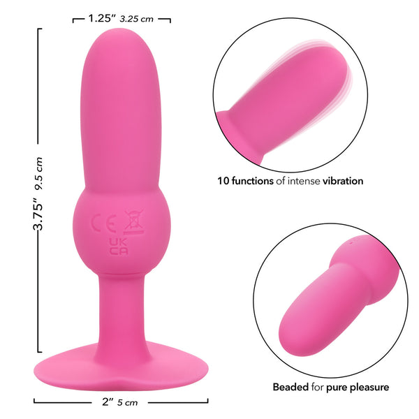 CalExotics First Time Rechargeable Vibrating Beaded Probe - Pink - Extreme Toyz Singapore - https://extremetoyz.com.sg - Sex Toys and Lingerie Online Store - Bondage Gear / Vibrators / Electrosex Toys / Wireless Remote Control Vibes / Sexy Lingerie and Role Play / BDSM / Dungeon Furnitures / Dildos and Strap Ons &nbsp;/ Anal and Prostate Massagers / Anal Douche and Cleaning Aide / Delay Sprays and Gels / Lubricants and more...