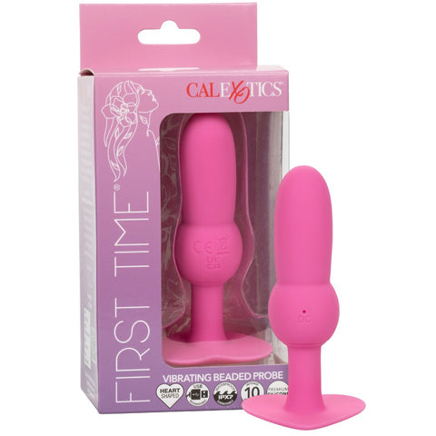 CalExotics First Time Rechargeable Vibrating Beaded Probe - Pink - Extreme Toyz Singapore - https://extremetoyz.com.sg - Sex Toys and Lingerie Online Store - Bondage Gear / Vibrators / Electrosex Toys / Wireless Remote Control Vibes / Sexy Lingerie and Role Play / BDSM / Dungeon Furnitures / Dildos and Strap Ons &nbsp;/ Anal and Prostate Massagers / Anal Douche and Cleaning Aide / Delay Sprays and Gels / Lubricants and more...