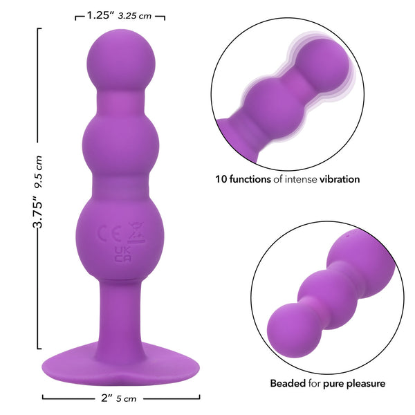 CalExotics First Time Rechargeable Triple Beaded Probe - Purple - Extreme Toyz Singapore - https://extremetoyz.com.sg - Sex Toys and Lingerie Online Store - Bondage Gear / Vibrators / Electrosex Toys / Wireless Remote Control Vibes / Sexy Lingerie and Role Play / BDSM / Dungeon Furnitures / Dildos and Strap Ons &nbsp;/ Anal and Prostate Massagers / Anal Douche and Cleaning Aide / Delay Sprays and Gels / Lubricants and more...