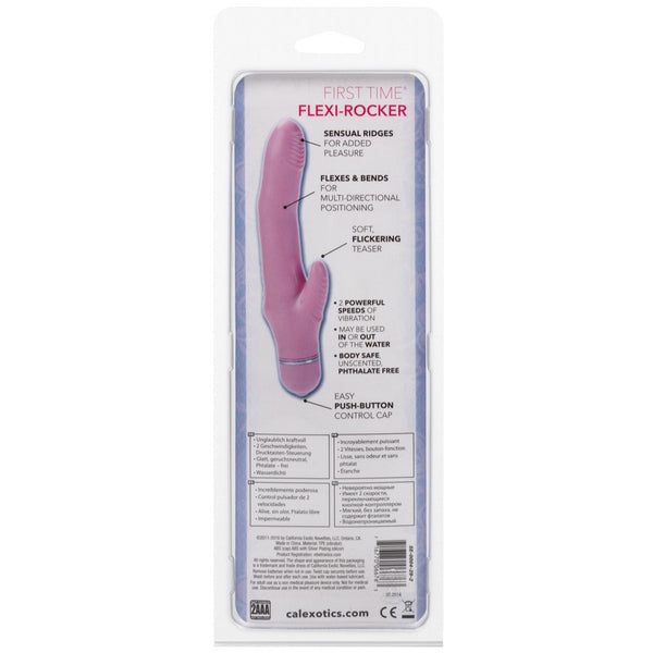 CalExotics First Time Flexi-Rocker Vibrator - Pink - Extreme Toyz Singapore - https://extremetoyz.com.sg - Sex Toys and Lingerie Online Store - Bondage Gear / Vibrators / Electrosex Toys / Wireless Remote Control Vibes / Sexy Lingerie and Role Play / BDSM / Dungeon Furnitures / Dildos and Strap Ons &nbsp;/ Anal and Prostate Massagers / Anal Douche and Cleaning Aide / Delay Sprays and Gels / Lubricants and more...