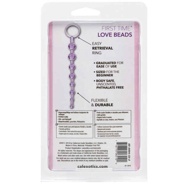 CalExotics First Time Anal Love Beads - Purple - Extreme Toyz Singapore - https://extremetoyz.com.sg - Sex Toys and Lingerie Online Store - Bondage Gear / Vibrators / Electrosex Toys / Wireless Remote Control Vibes / Sexy Lingerie and Role Play / BDSM / Dungeon Furnitures / Dildos and Strap Ons &nbsp;/ Anal and Prostate Massagers / Anal Douche and Cleaning Aide / Delay Sprays and Gels / Lubricants and more...