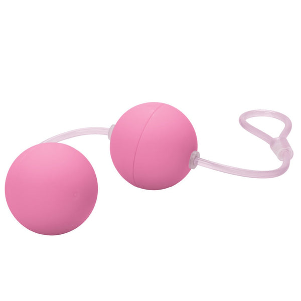 CalExotics First Time Love Balls Duo Lover Kegel Balls - Pink - Extreme Toyz Singapore - https://extremetoyz.com.sg - Sex Toys and Lingerie Online Store - Bondage Gear / Vibrators / Electrosex Toys / Wireless Remote Control Vibes / Sexy Lingerie and Role Play / BDSM / Dungeon Furnitures / Dildos and Strap Ons &nbsp;/ Anal and Prostate Massagers / Anal Douche and Cleaning Aide / Delay Sprays and Gels / Lubricants and more...