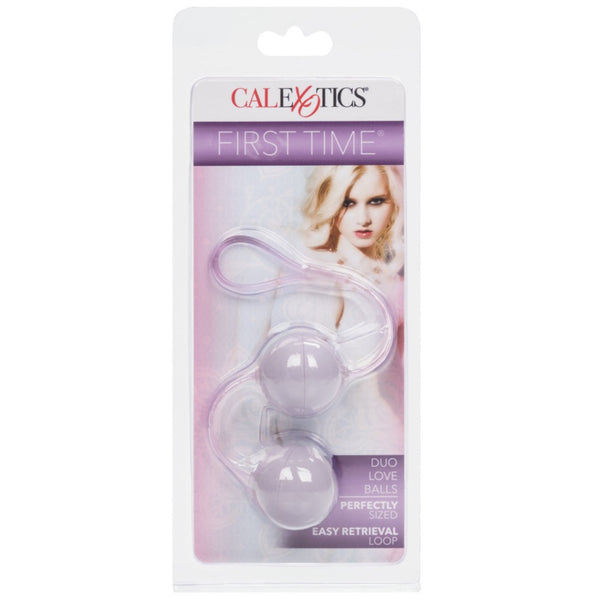 CalExotics First Time Love Balls Duo Lover Kegel Balls - Purple - Extreme Toyz Singapore - https://extremetoyz.com.sg - Sex Toys and Lingerie Online Store - Bondage Gear / Vibrators / Electrosex Toys / Wireless Remote Control Vibes / Sexy Lingerie and Role Play / BDSM / Dungeon Furnitures / Dildos and Strap Ons &nbsp;/ Anal and Prostate Massagers / Anal Douche and Cleaning Aide / Delay Sprays and Gels / Lubricants and more...