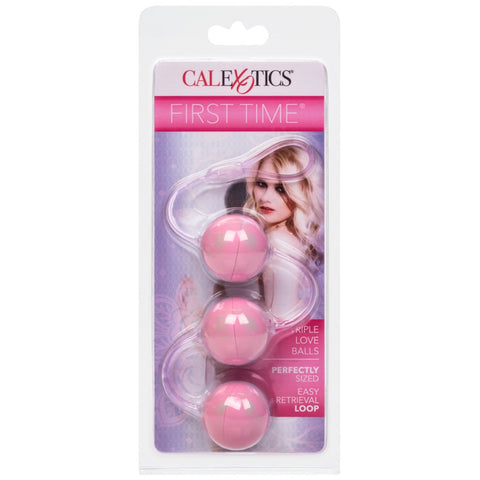 CalExotics First Time Love Balls Triple Kegel Balls - Pink - Extreme Toyz Singapore - https://extremetoyz.com.sg - Sex Toys and Lingerie Online Store - Bondage Gear / Vibrators / Electrosex Toys / Wireless Remote Control Vibes / Sexy Lingerie and Role Play / BDSM / Dungeon Furnitures / Dildos and Strap Ons &nbsp;/ Anal and Prostate Massagers / Anal Douche and Cleaning Aide / Delay Sprays and Gels / Lubricants and more...