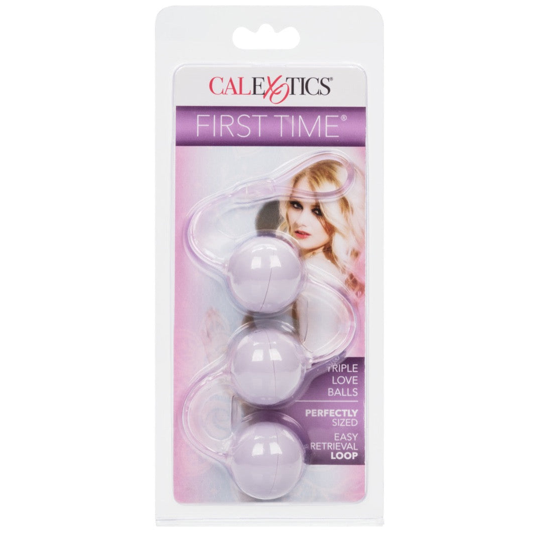 CalExotics First Time Love Balls Triple Kegel Balls - Purple - Extreme Toyz Singapore - https://extremetoyz.com.sg - Sex Toys and Lingerie Online Store - Bondage Gear / Vibrators / Electrosex Toys / Wireless Remote Control Vibes / Sexy Lingerie and Role Play / BDSM / Dungeon Furnitures / Dildos and Strap Ons &nbsp;/ Anal and Prostate Massagers / Anal Douche and Cleaning Aide / Delay Sprays and Gels / Lubricants and more...