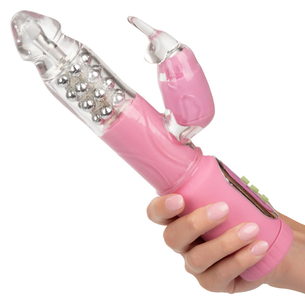 CalExotics First Time Jack Rabbit Vibrator - Pink - Extreme Toyz Singapore - https://extremetoyz.com.sg - Sex Toys and Lingerie Online Store - Bondage Gear / Vibrators / Electrosex Toys / Wireless Remote Control Vibes / Sexy Lingerie and Role Play / BDSM / Dungeon Furnitures / Dildos and Strap Ons &nbsp;/ Anal and Prostate Massagers / Anal Douche and Cleaning Aide / Delay Sprays and Gels / Lubricants and more...