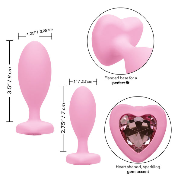 CalExotics First Time Crystal Booty Duo Anal Plug Set - Extreme Toyz Singapore - https://extremetoyz.com.sg - Sex Toys and Lingerie Online Store - Bondage Gear / Vibrators / Electrosex Toys / Wireless Remote Control Vibes / Sexy Lingerie and Role Play / BDSM / Dungeon Furnitures / Dildos and Strap Ons / Anal and Prostate Massagers / Anal Douche and Cleaning Aide / Delay Sprays and Gels / Lubricants and more...