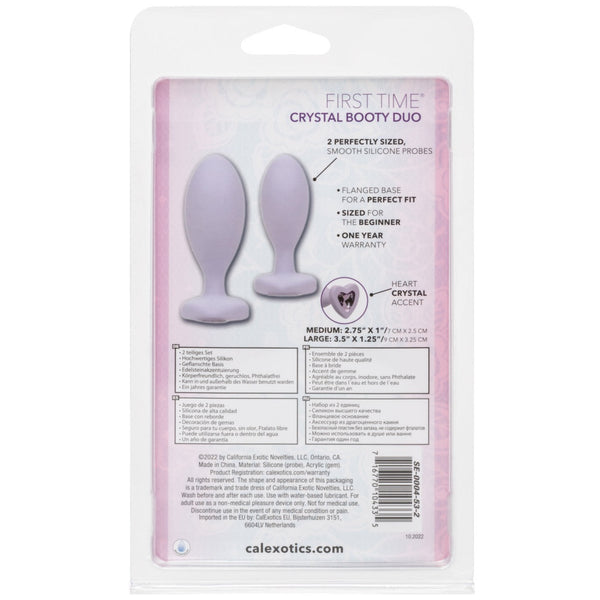 CalExotics First Time Crystal Booty Duo Anal Plug Set - Purple - Extreme Toyz Singapore - https://extremetoyz.com.sg - Sex Toys and Lingerie Online Store - Bondage Gear / Vibrators / Electrosex Toys / Wireless Remote Control Vibes / Sexy Lingerie and Role Play / BDSM / Dungeon Furnitures / Dildos and Strap Ons &nbsp;/ Anal and Prostate Massagers / Anal Douche and Cleaning Aide / Delay Sprays and Gels / Lubricants and more...