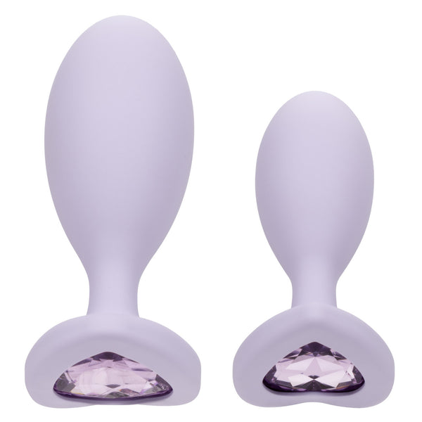 CalExotics First Time Crystal Booty Duo Anal Plug Set - Purple - Extreme Toyz Singapore - https://extremetoyz.com.sg - Sex Toys and Lingerie Online Store - Bondage Gear / Vibrators / Electrosex Toys / Wireless Remote Control Vibes / Sexy Lingerie and Role Play / BDSM / Dungeon Furnitures / Dildos and Strap Ons &nbsp;/ Anal and Prostate Massagers / Anal Douche and Cleaning Aide / Delay Sprays and Gels / Lubricants and more...