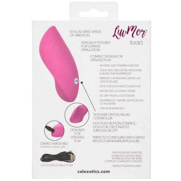 CalExotics LuvMor Teases Rechargeable Contoured Massager - Extreme Toyz Singapore - https://extremetoyz.com.sg - Sex Toys and Lingerie Online Store - Bondage Gear / Vibrators / Electrosex Toys / Wireless Remote Control Vibes / Sexy Lingerie and Role Play / BDSM / Dungeon Furnitures / Dildos and Strap Ons &nbsp;/ Anal and Prostate Massagers / Anal Douche and Cleaning Aide / Delay Sprays and Gels / Lubricants and more...