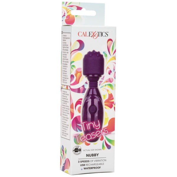 CalExotics Tiny Teasers Nubby Rechargeable Mini Wand Vibrator - Extreme Toyz Singapore - https://extremetoyz.com.sg - Sex Toys and Lingerie Online Store - Bondage Gear / Vibrators / Electrosex Toys / Wireless Remote Control Vibes / Sexy Lingerie and Role Play / BDSM / Dungeon Furnitures / Dildos and Strap Ons &nbsp;/ Anal and Prostate Massagers / Anal Douche and Cleaning Aide / Delay Sprays and Gels / Lubricants and more...
