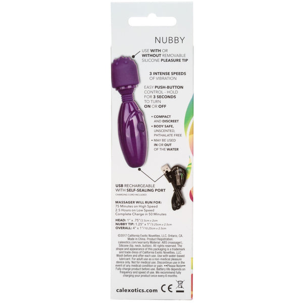 CalExotics Tiny Teasers Nubby Rechargeable Mini Wand Vibrator - Extreme Toyz Singapore - https://extremetoyz.com.sg - Sex Toys and Lingerie Online Store - Bondage Gear / Vibrators / Electrosex Toys / Wireless Remote Control Vibes / Sexy Lingerie and Role Play / BDSM / Dungeon Furnitures / Dildos and Strap Ons &nbsp;/ Anal and Prostate Massagers / Anal Douche and Cleaning Aide / Delay Sprays and Gels / Lubricants and more...