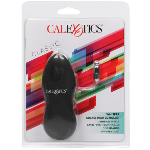 CalExotics Classic Whisper Micro-Heated Bullet Vibrator - Black - Extreme Toyz Singapore - https://extremetoyz.com.sg - Sex Toys and Lingerie Online Store - Bondage Gear / Vibrators / Electrosex Toys / Wireless Remote Control Vibes / Sexy Lingerie and Role Play / BDSM / Dungeon Furnitures / Dildos and Strap Ons &nbsp;/ Anal and Prostate Massagers / Anal Douche and Cleaning Aide / Delay Sprays and Gels / Lubricants and more...