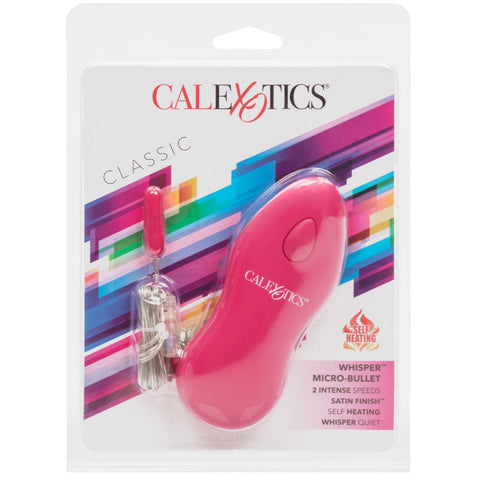 CalExotics Classic Whisper Micro-Heated Bullet Vibrator - Pink - Extreme Toyz Singapore - https://extremetoyz.com.sg - Sex Toys and Lingerie Online Store - Bondage Gear / Vibrators / Electrosex Toys / Wireless Remote Control Vibes / Sexy Lingerie and Role Play / BDSM / Dungeon Furnitures / Dildos and Strap Ons &nbsp;/ Anal and Prostate Massagers / Anal Douche and Cleaning Aide / Delay Sprays and Gels / Lubricants and more...