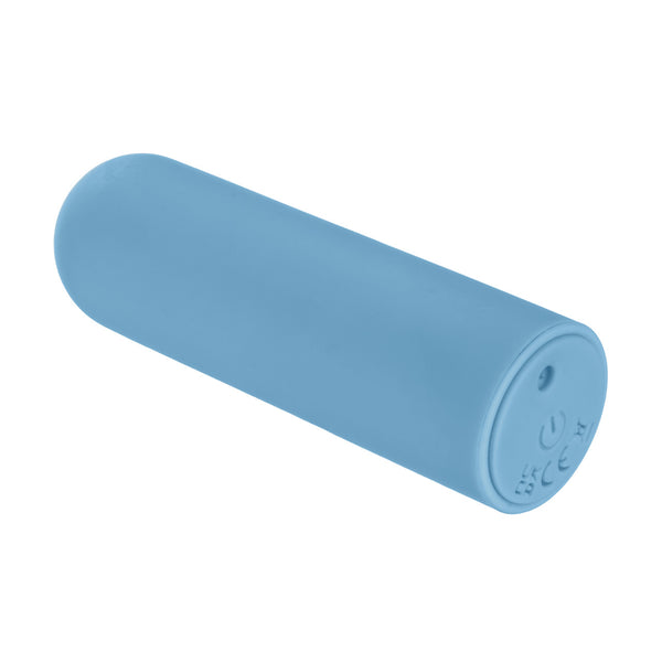 Turbo Buzz 10-Function Rechargeable Rounded Mini Bullet - Blue