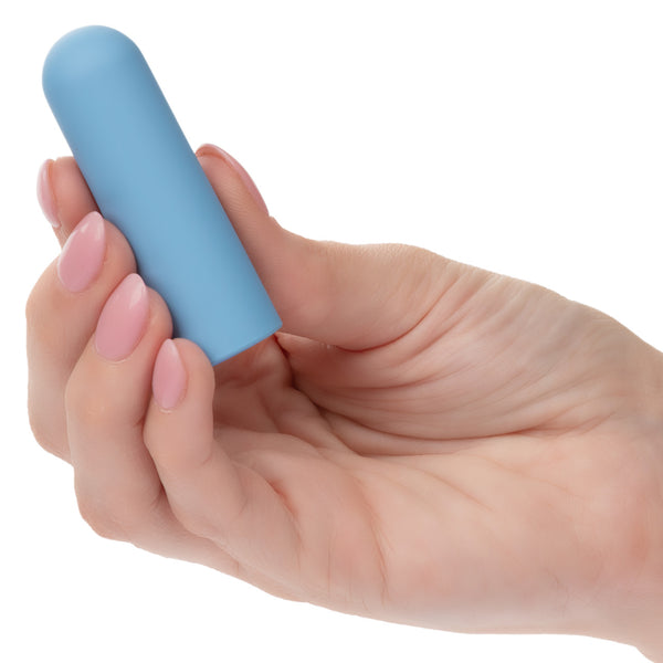 Turbo Buzz 10-Function Rechargeable Rounded Mini Bullet - Blue