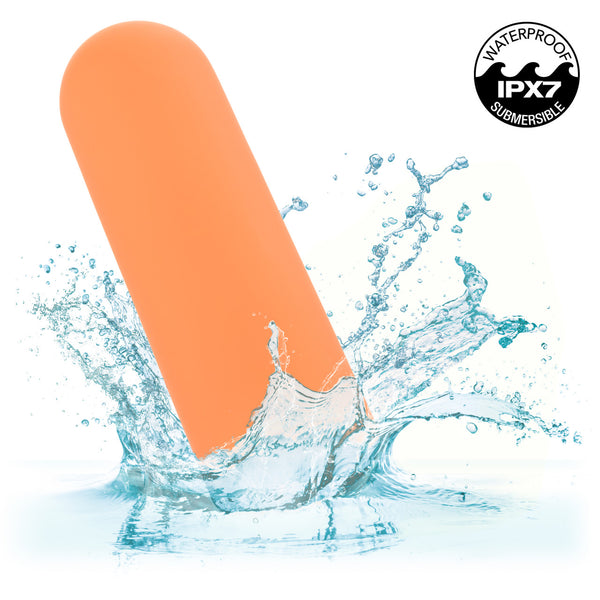 Turbo Buzz 10-Function Rechargeable Rounded Mini Bullet - Orange