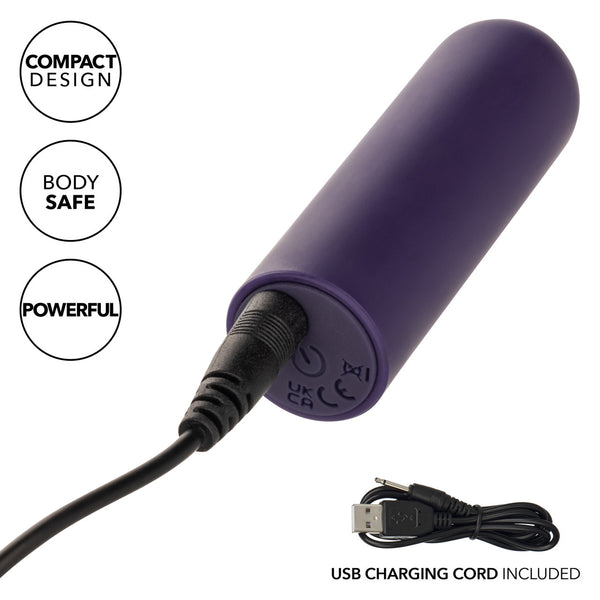 Turbo Buzz 10-Function Rechargeable Rounded Mini Bullet - Purple