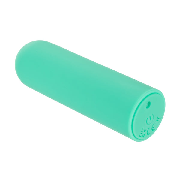 Turbo Buzz 10-Function Rechargeable Rounded Mini Bullet - Green