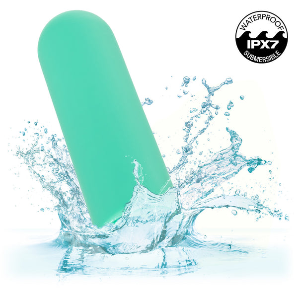 Turbo Buzz 10-Function Rechargeable Rounded Mini Bullet - Green