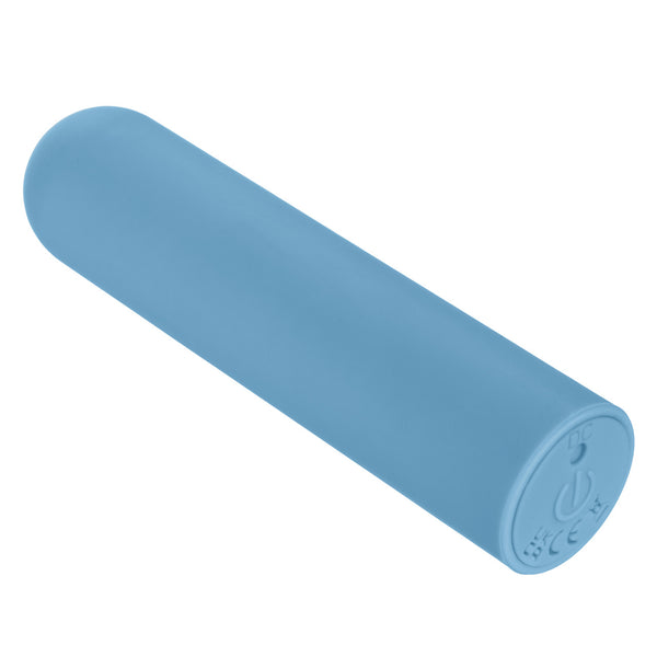 Turbo Buzz 10-Function Rechargeable Rounded Bullet - Blue