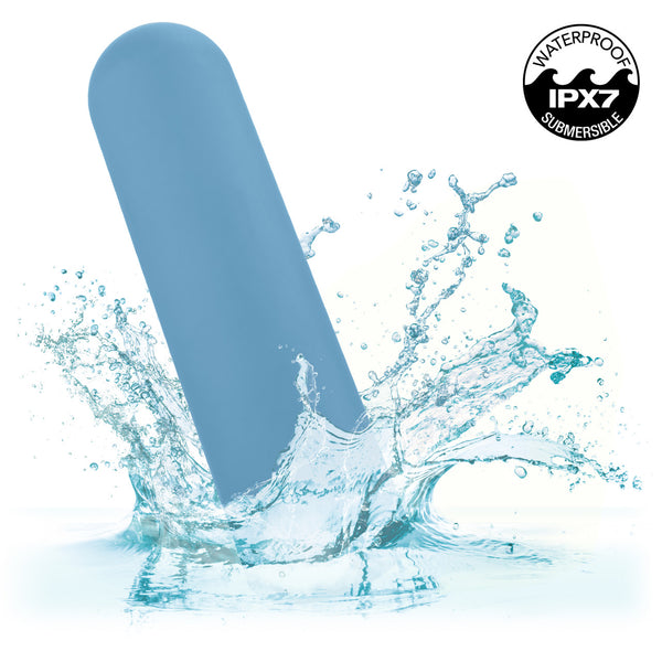 Turbo Buzz 10-Function Rechargeable Rounded Bullet - Blue