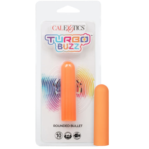 Turbo Buzz 10-Function Rechargeable Rounded Bullet - Orange