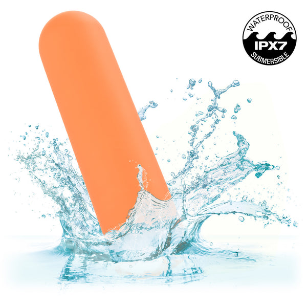 Turbo Buzz 10-Function Rechargeable Rounded Bullet - Orange