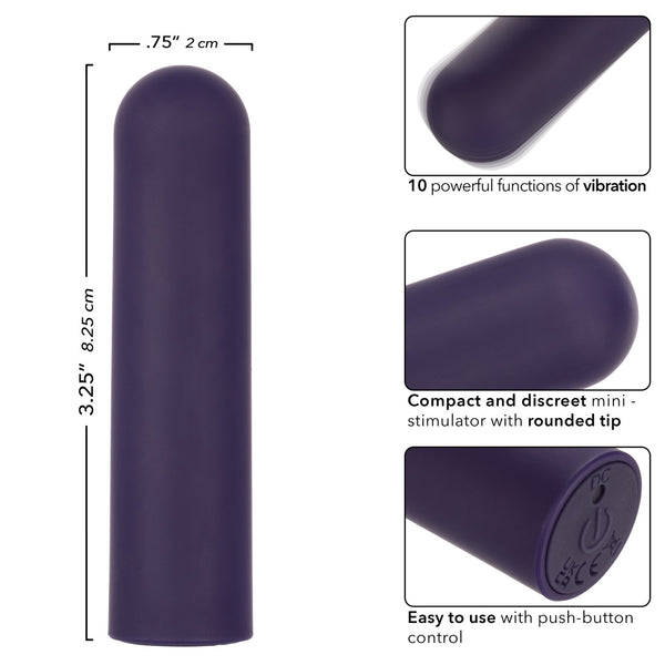 Turbo Buzz 10-Function Rechargeable Rounded Bullet - Purple