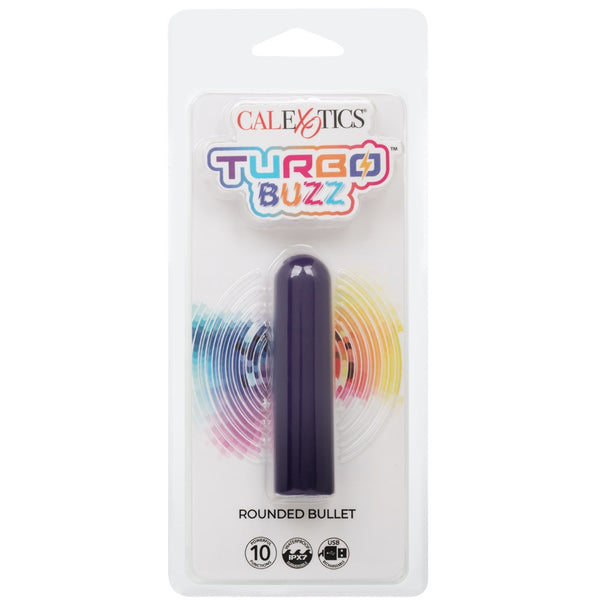 Turbo Buzz 10-Function Rechargeable Rounded Bullet - Purple