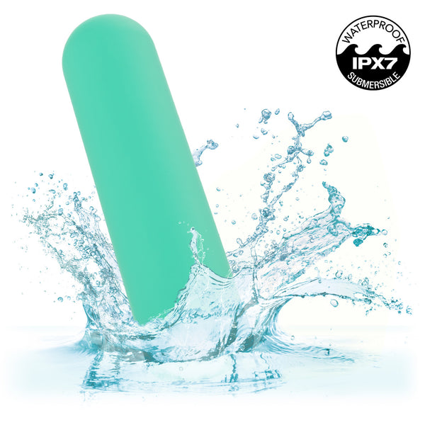 Turbo Buzz 10-Function Rechargeable Rounded Bullet - Green