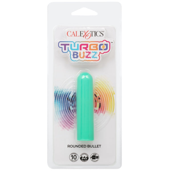 Turbo Buzz 10-Function Rechargeable Rounded Bullet - Green