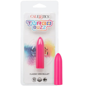 Turbo Buzz 10-Function Rechargeable Classic Mini Bullet - Pink