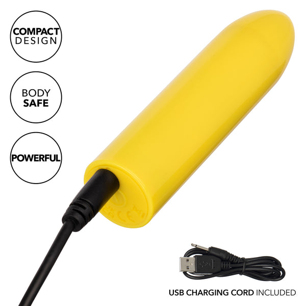 Turbo Buzz 10-Function Rechargeable Classic Mini Bullet - Yellow