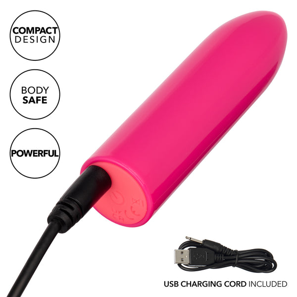 Turbo Buzz 10-Function Rechargeable Classic Bullet - Pink