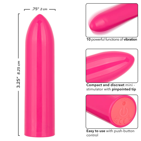 Turbo Buzz 10-Function Rechargeable Classic Bullet - Pink