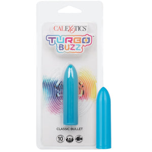 Turbo Buzz 10-Function Rechargeable Classic Bullet - Blue