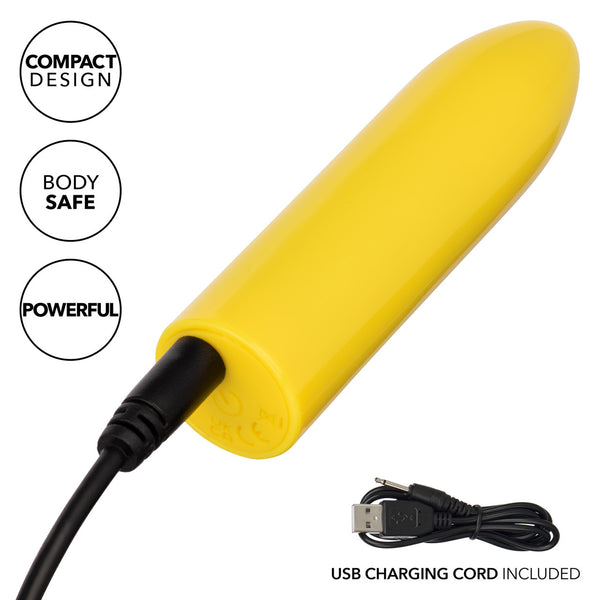 Turbo Buzz 10-Function Rechargeable Classic Bullet - Yellow